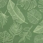 vidaXL Coussins de banc de jardin lot de 2 motif de feuilles tissu