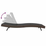 vidaXL Chaise longue 70 x 197 x 82 cm Rattan synthétique  métal