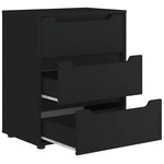 vidaXL Buffet VISNES noir 60x40x73 cm bois d'ingénierie