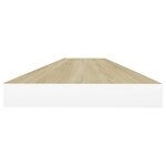 vidaXL Étagère flottante murale chêne et blanc 120x23 5x3 8 cm MDF