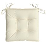 vidaXL Coussins de chaise lot de 6 blanc crème 40x40x7 cm tissu oxford