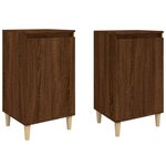 vidaXL Tables de chevet 2Pièces chêne marron 40x35x70cm bois d'ingénierie