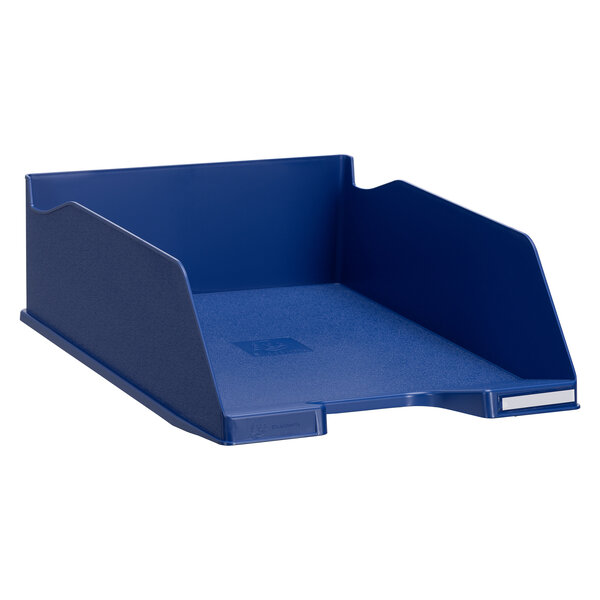 Corbeille à courrier maxi format exacompta bleu - lot de 4