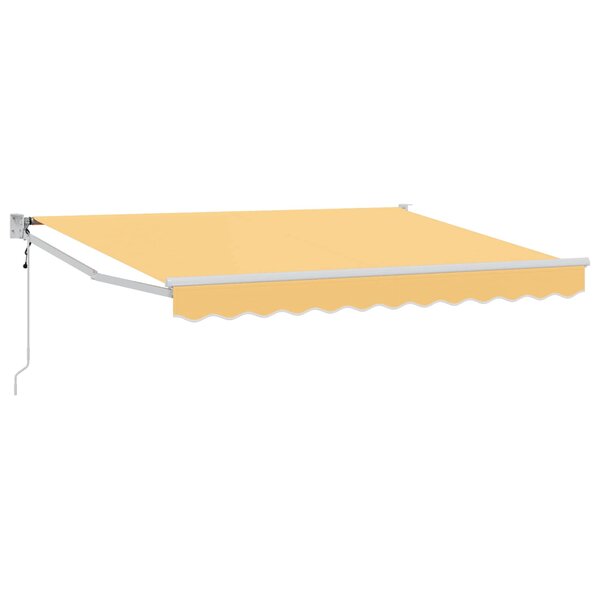 vidaXL Auvent rétractable Sable 3 5 x 2 m Polyester et métal