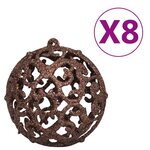 vidaXL Ensemble de boules de Noël 100 Pièces 3/4/6 cm Marron/Bronze/Doré