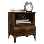 vidaXL Table de chevet Chêne fumé 40x35x50 cm