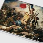 LIBERTY LEADING THE PEOPLE 1830 By Eugene Delacroix Colored 2.5 Once Argent & 120g Copper Monnaie 10000 Francs Chad 2024