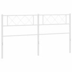 vidaXL Tête de lit métal blanc 180 cm
