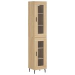 vidaXL Buffet haut Chêne sonoma 34 5x34x180 cm Bois d'ingénierie