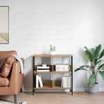 vidaXL Étagère Chêne artisanal 82 x 32 x 79 cm Bois d'ingénierie