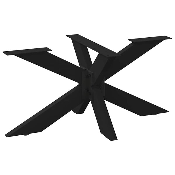 vidaXL Pied de table basse en forme d'araignée noir 98 x 58 x (42-43) cm en acier