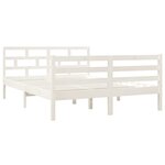 vidaXL Cadre de lit sans matelas blanc bois massif 140x190 cm