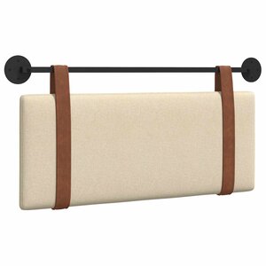 vidaXL Tête de lit suspendue Crème PU antique