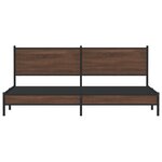 vidaXL Cadre de lit en métal sans matelas chêne marron 200x200 cm