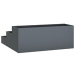 vidaXL Jardinière de jardin 3 niveaux 90x90x35 cm Anthracite Acier