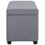 Banc banquette avec compartiment de rangement 116 cm gris clair polyester 02_0010878