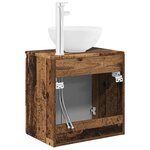 vidaXL Vanité de lavabo mural Bois ancien 49 5 x 41 x 64 5 cm