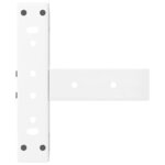 vidaXL Pieds de table basse en T  2 pièces  blanc  30 x 25 x (30-31) cm  acier