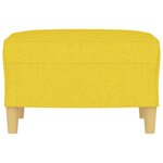 vidaXL Repose-pied Jaune clair 60x50x41 cm Tissu