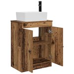 vidaXL Meuble de salle de bain avec évier Bois ancien 54 x 35 x 83 cm