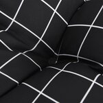 vidaXL Coussin de palette motif à carreaux noir 60x61 5x10 cm tissu