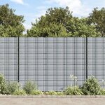vidaXL Brises-vues de jardin 10 Pièces gris 252 5x19 cm PVC