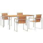 vidaXL Ensemble de salle à manger pour jardin 5 Pièces Marron