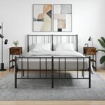 vidaXL Tables de chevet 2 Pièces chêne fumé 34x36x70 cm bois d'ingénierie