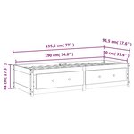 vidaXL Lit de jour Blanc 90x190 cm Simple Bois de pin massif