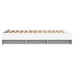 vidaXL Cadre de lit Blanc 140x190 cm bois d'ingénierie