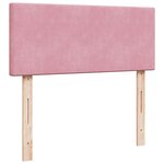 vidaXL Sommier à lattes de lit avec matelas rose 120x190 cm velours