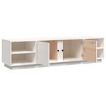 vidaXL Meuble TV Blanc 156x40x40 cm Bois de pin massif