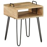 vidaXL Table de chevet Bois de manguier massif 40x34x47 cm