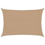 vidaXL Voile d'ombrage 160 g/m² Taupe 3x4 m PEHD