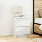 vidaXL Meuble TV blanc 40x35x54 cm bois d'ingénierie