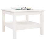 vidaXL Table basse Blanc 55x55x40 cm Bois massif de pin