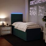 vidaXL Sommier à lattes de lit avec matelas Vert foncé 100x200 cm