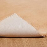 vidaXL Tapis en Fourrure Synthétique de Lapin Taupe 200 x 200 cm