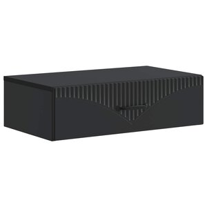 vidaXL Table d'appoint murale 59 x 34 5 x 17 cm Bois d'ingénierie Noir
