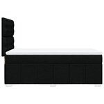 vidaXL Sommier à lattes de lit avec matelas Noir 100x200 cm Tissu
