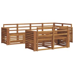 vidaXL Ensemble de canapé d'angle 7 Pièces Naturel