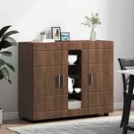 vidaXL Cabinet en Bois avec stockage Chêne brun 88 5 x 30 5 x 73 cm