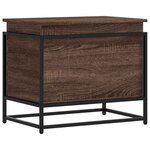 vidaXL Boîte de rangement avec couvercle chêne marron bois ingénierie