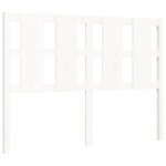 vidaXL Cadre de lit sans matelas blanc bois massif