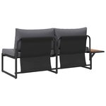 vidaXL Canapé de jardin avec coussin Marron 200.5 x 70 x 85.5 cm Métal