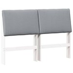 vidaXL Tête de lit capitonnée Gris clair 160 cm Pin massif