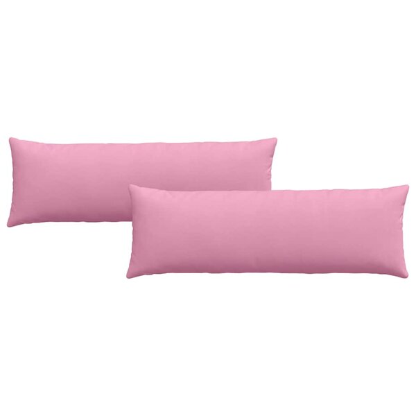 vidaXL Coussins de canapé 2 Pièces Rose 120 x 40 cm tissu