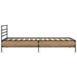 vidaXL Cadre de lit Chêne artisanal 80 x 200 cm Bois d'ingénierie