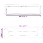 vidaXL Coussin de tête de lit marron 200 cm similicuir