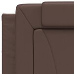 vidaXL Lit avec matelas marron 90x190 cm similicuir